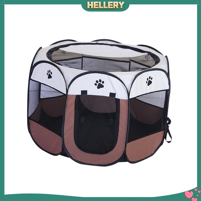 Lều Hình Bát Giác Trọng Lượng Nhẹ Gắn Cửa Có Thể Gấp Gọn Cho Thú Cưng Chó Mèo Thỏ