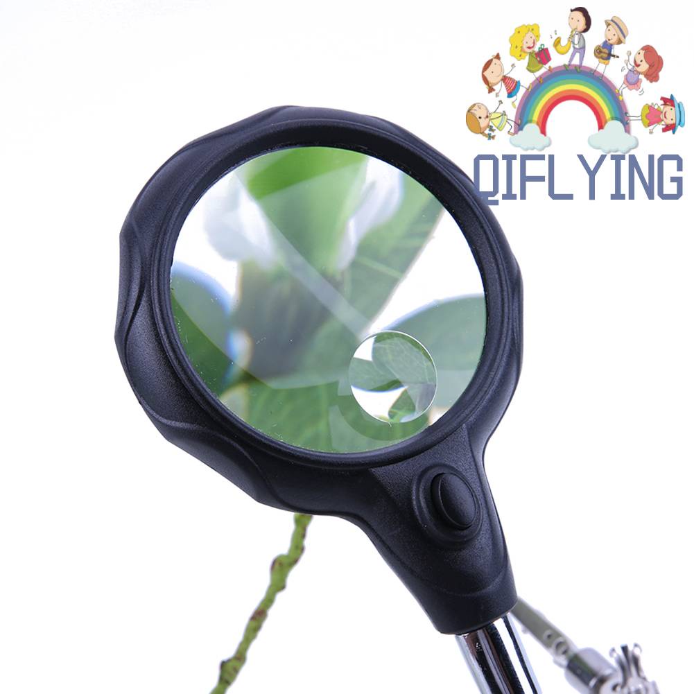 Kính Lúp Hàn Để Bàn Có Đèn LED Và Giá Đỡ Tiện Dụng