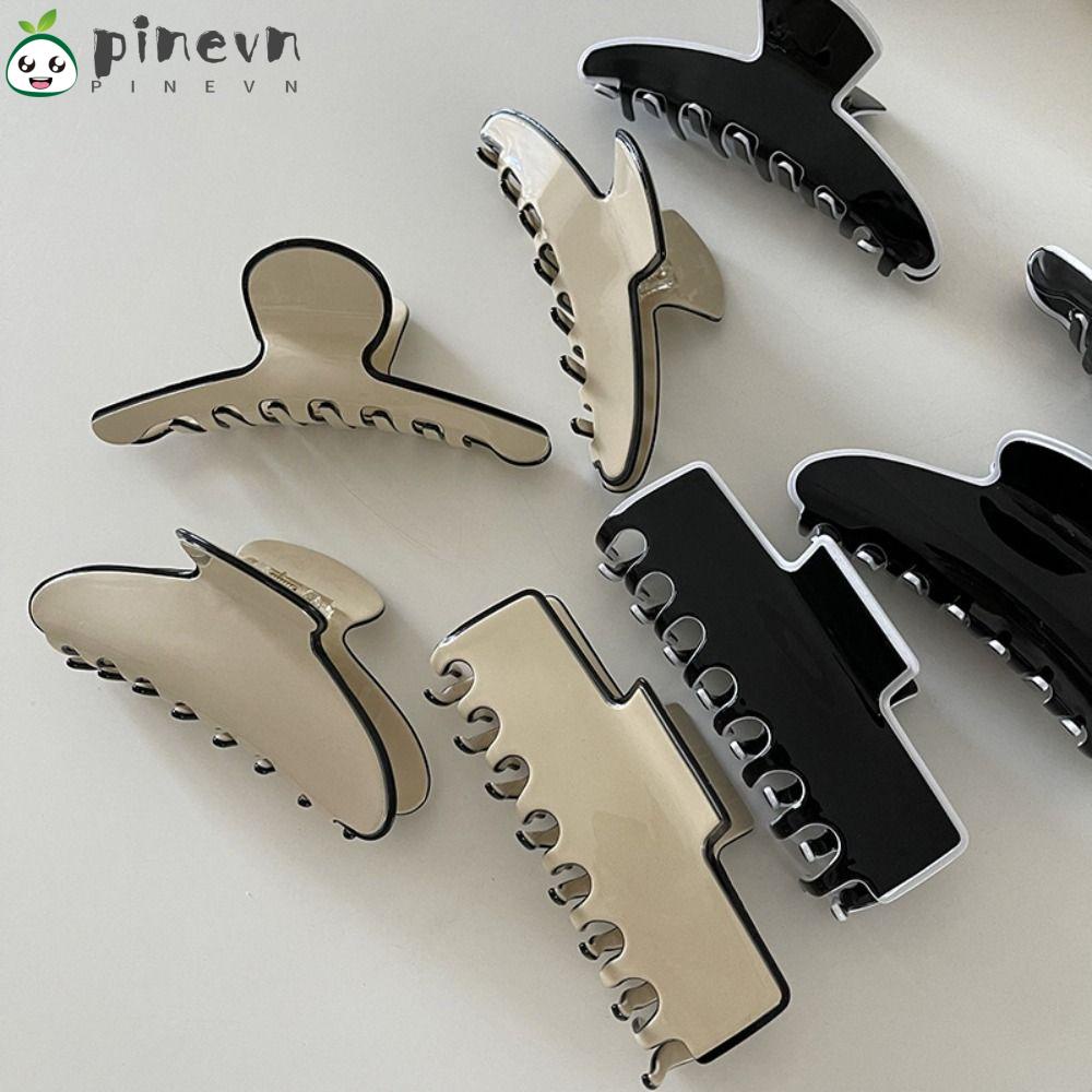 PINEVN Kẹp Tóc Acrylic Họa Tiết Hình Học Độc Đáo Cho Nữ