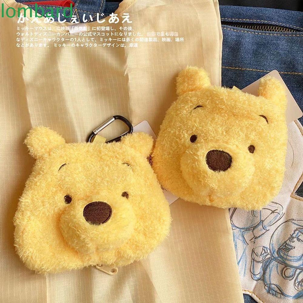 LOMBARD Túi Xách Mua Sắm Bằng Nylon Họa Tiết Hoạt Hình Có Khóa Treo Tiện Dụng