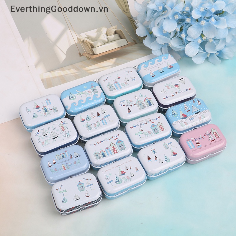 Everthinggooddown Hộp Đựng Trang Sức Mini Hình Chữ Nhật Đi Biển vn