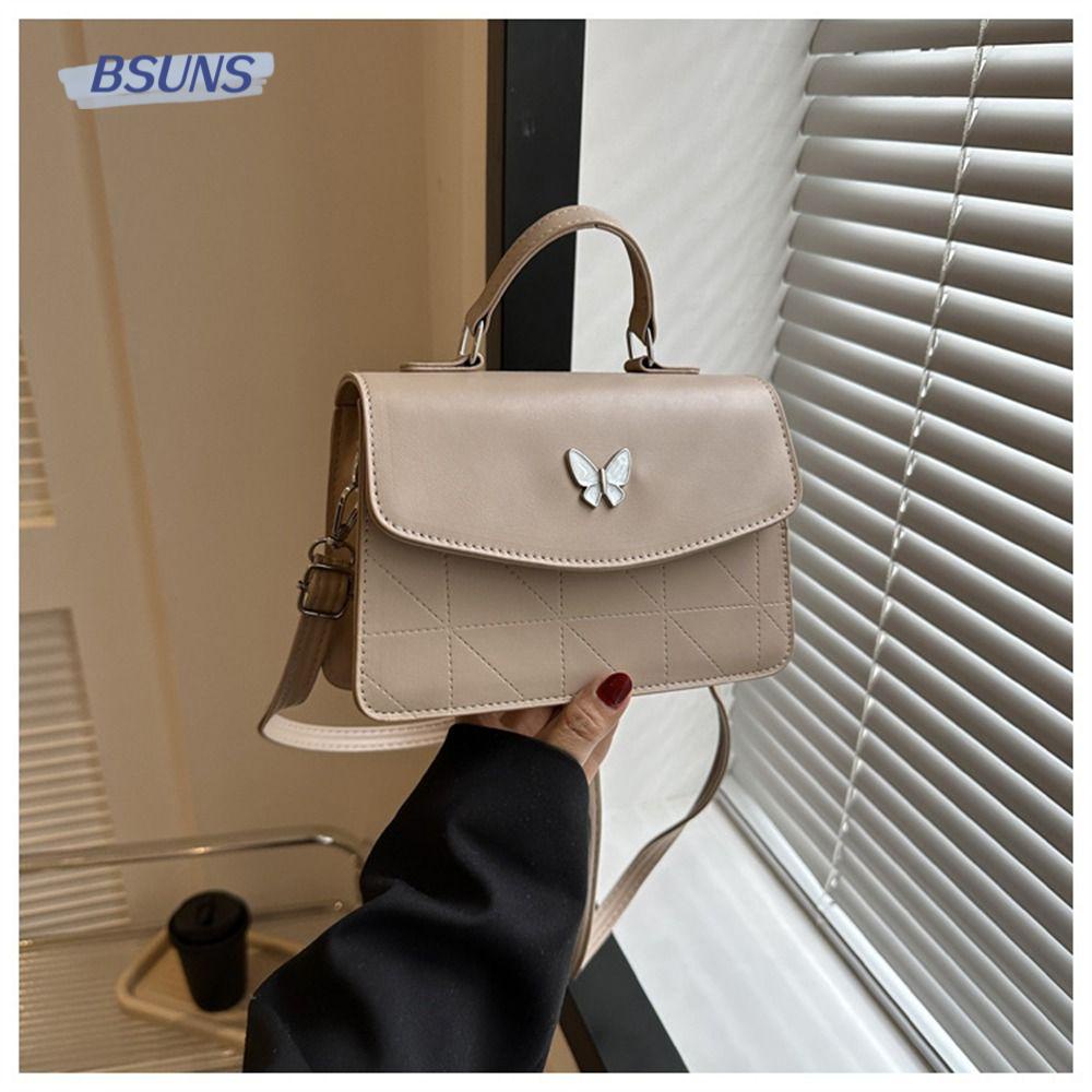 BSUNS Túi Xách Da PU Cỡ Lớn Thêu Họa Tiết Thời Trang Cho Nữ