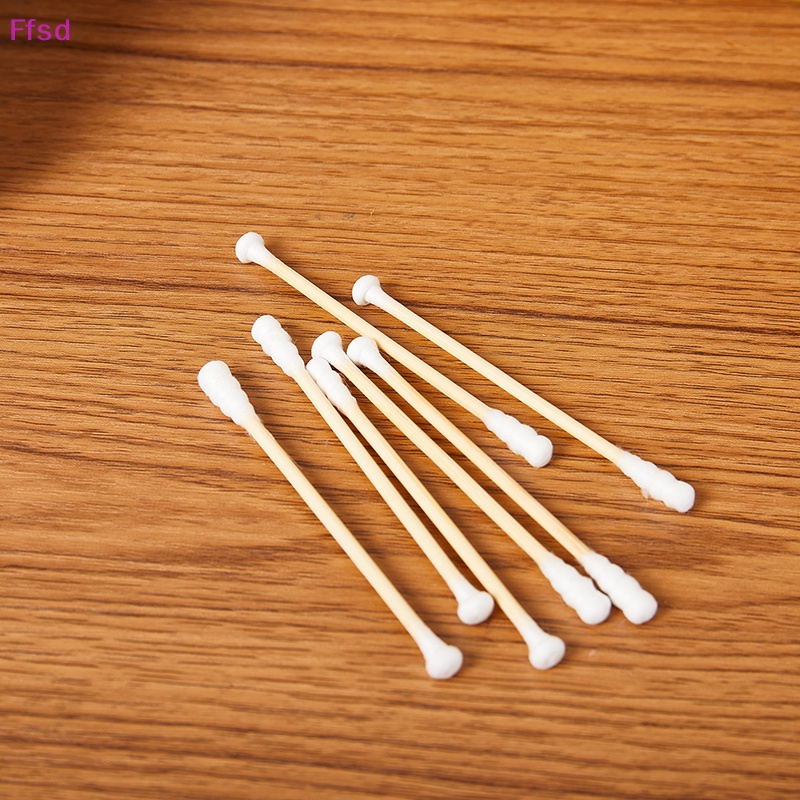 Set 100 Tăm Bông Cotton Hai Đầu Dùng Một Lần Trang Điểm Làm Đẹp