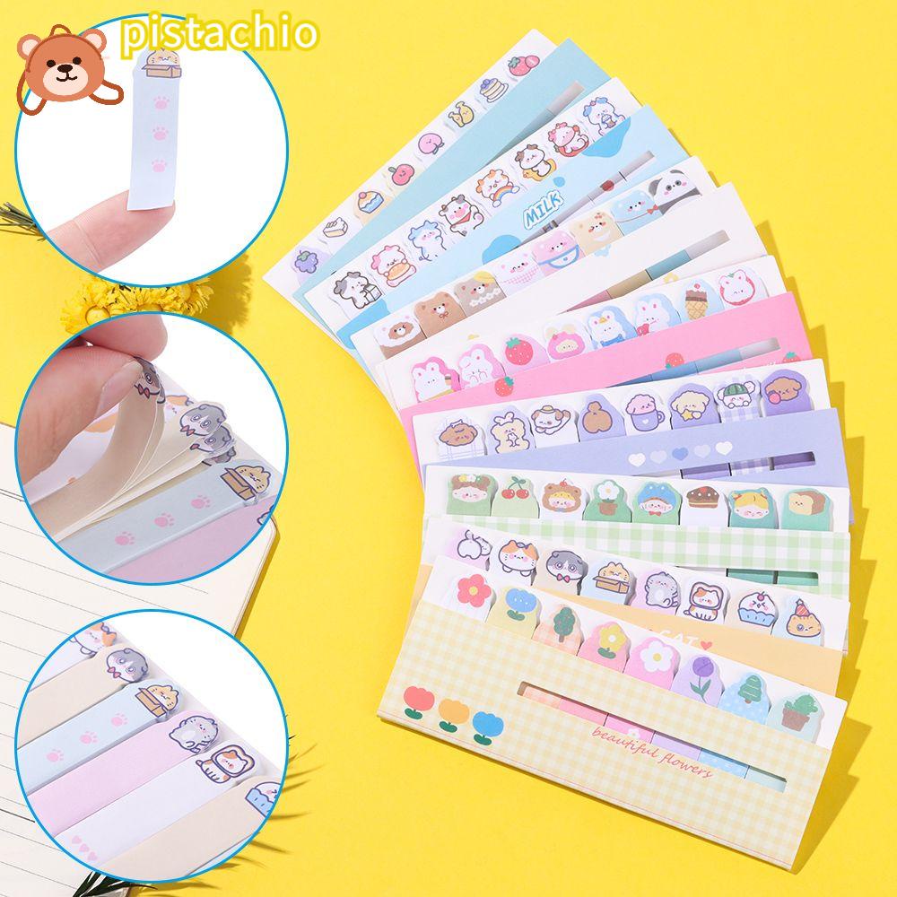 PISTA Set 15 Tấm Giấy Ghi Chú Họa Tiết Hoạt Hình Đáng Yêu