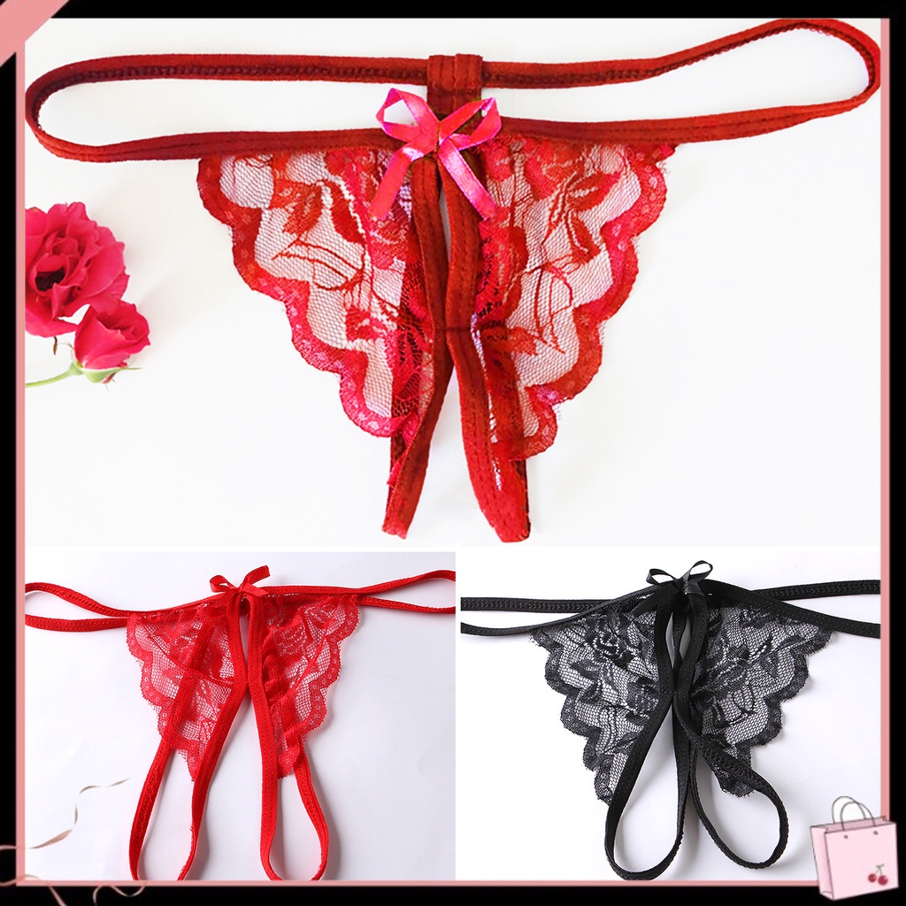 {Soltweter} Quần Lót Lọt Khe Lưng Thấp Hở Đáy Phối Ren Xuyên Thấu Màu Trơn Quyến Rũ Ngày Valentine Cho Nữ