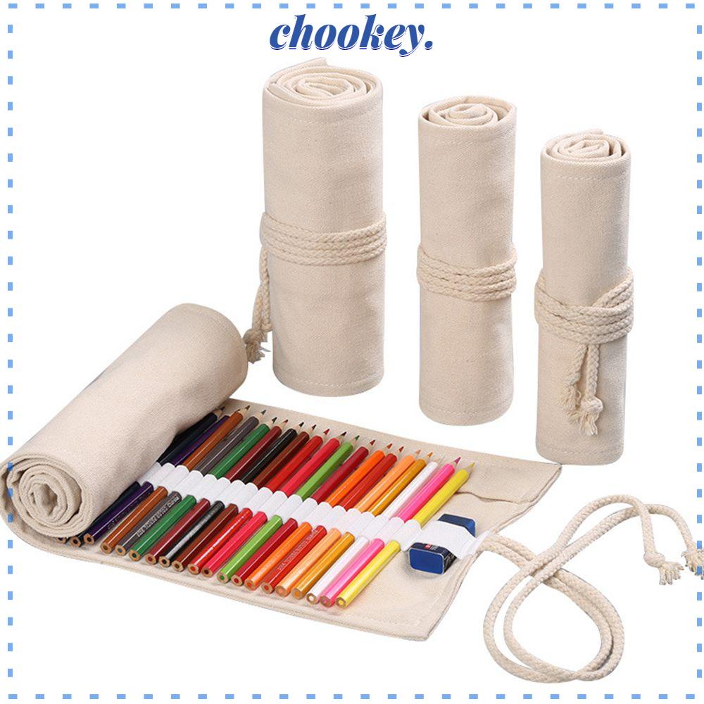 CHOOKEY Hộp Đựng Bút Chì 12 / 24 / 36 / 48 / 72 Lỗ Bằng Vải Xinh Xắn