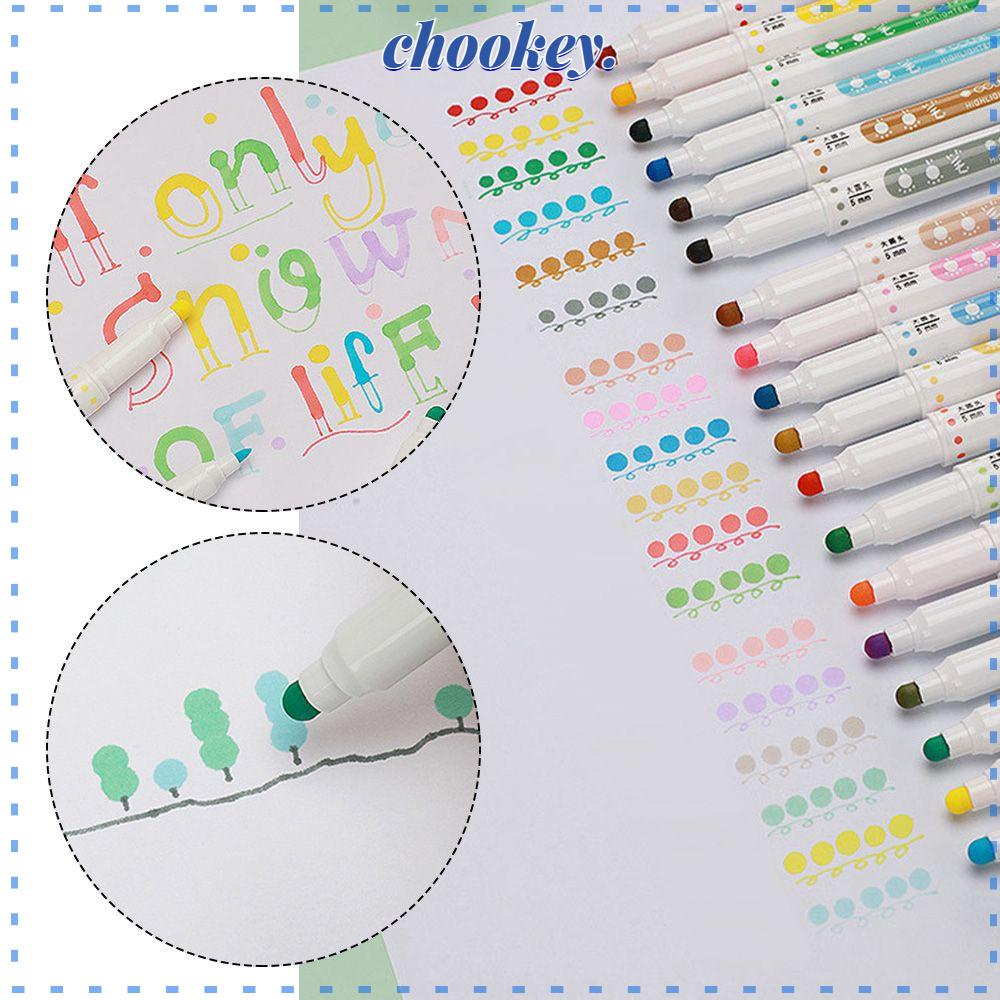 CHOOKEY Bộ 6 Bút Vẽ Bắt Sáng Màu Sáng Thời Trang