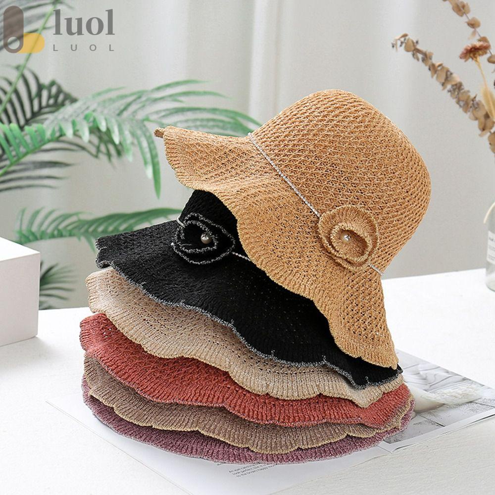 LUOL Nón Vành Panama Nhiều Màu Thoáng Khí Chống Nắng Tiện Dụng