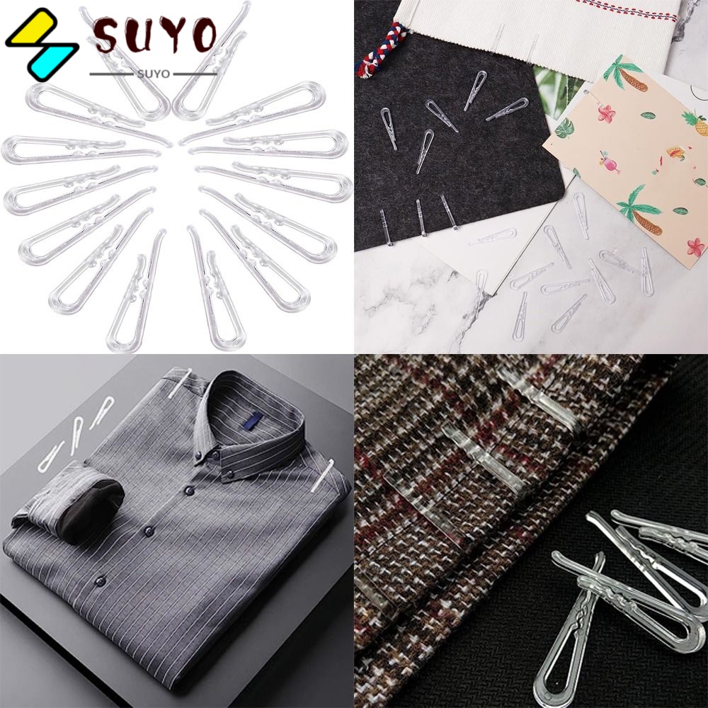 SUYO Bộ 200 Kẹp Cá Sấu Bằng Nhựa Trong Suốt 1.8inch / 45mm Giữ Bản Vẽ 2inch / 50mm