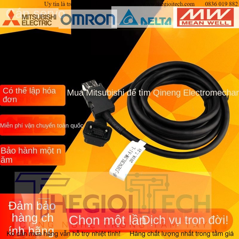 Bộ Mã Hóa Động Cơ Servo, Cáp Nguồn, Dây Nguồn, Dây Phanh, MR-J3ENCBL3M 5M-A1-l - 2m