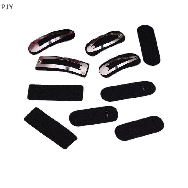 Set 100 Kẹp Tóc Hình Oval / Chữ Nhật Bằng Vải Nỉ Không Dệt Tiện Dụng PJ