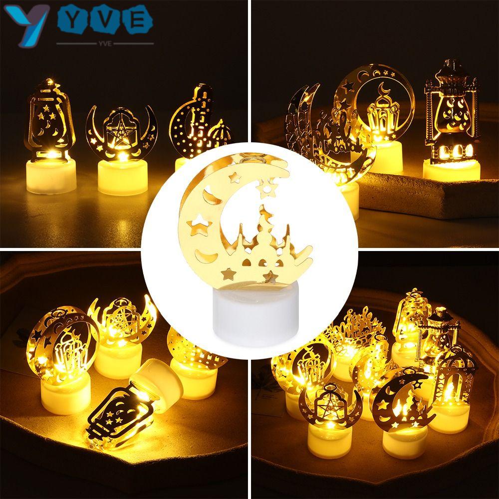 YVE Đèn Trang Trí Lễ Hội Hồi Giáo Hình Ngôi Sao Mặt Trăng