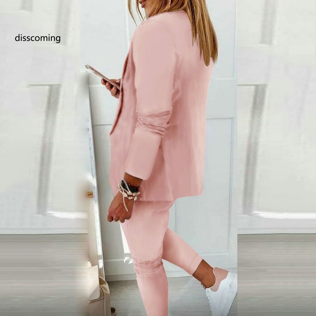 Áo Thun Tay Ngắn In Chữ SL SL SL SL SL| Set Đồ Công Sở 2 Món Áo Khoác Cổ Bẻ Phối Quần Dài Ôm Dáng Kiểu Thanh Lịch Cho Bạn Gái