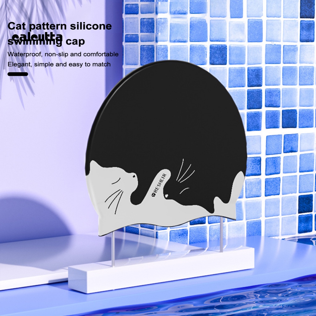 Mũ Bơi Silicon Chống Thấm Nước Họa Tiết Hoạt Hình Bảo Vệ Tai Cho Bé