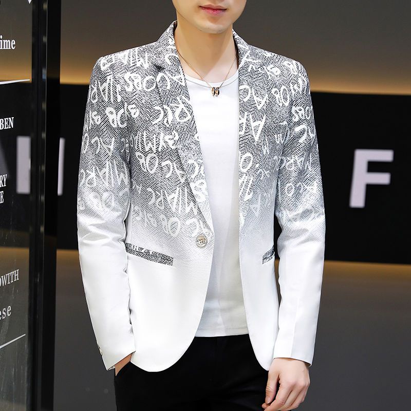 Áo Khoác Vest Thiết Kế Lịch Lãm Trẻ Trung Cho Nam #2023 Áo Khoác Blazer Mỏng Dáng Ôm Màu Gradient Phong Cách Hàn Quốc Thời Trang Xuân Thu Mới Cho Nam