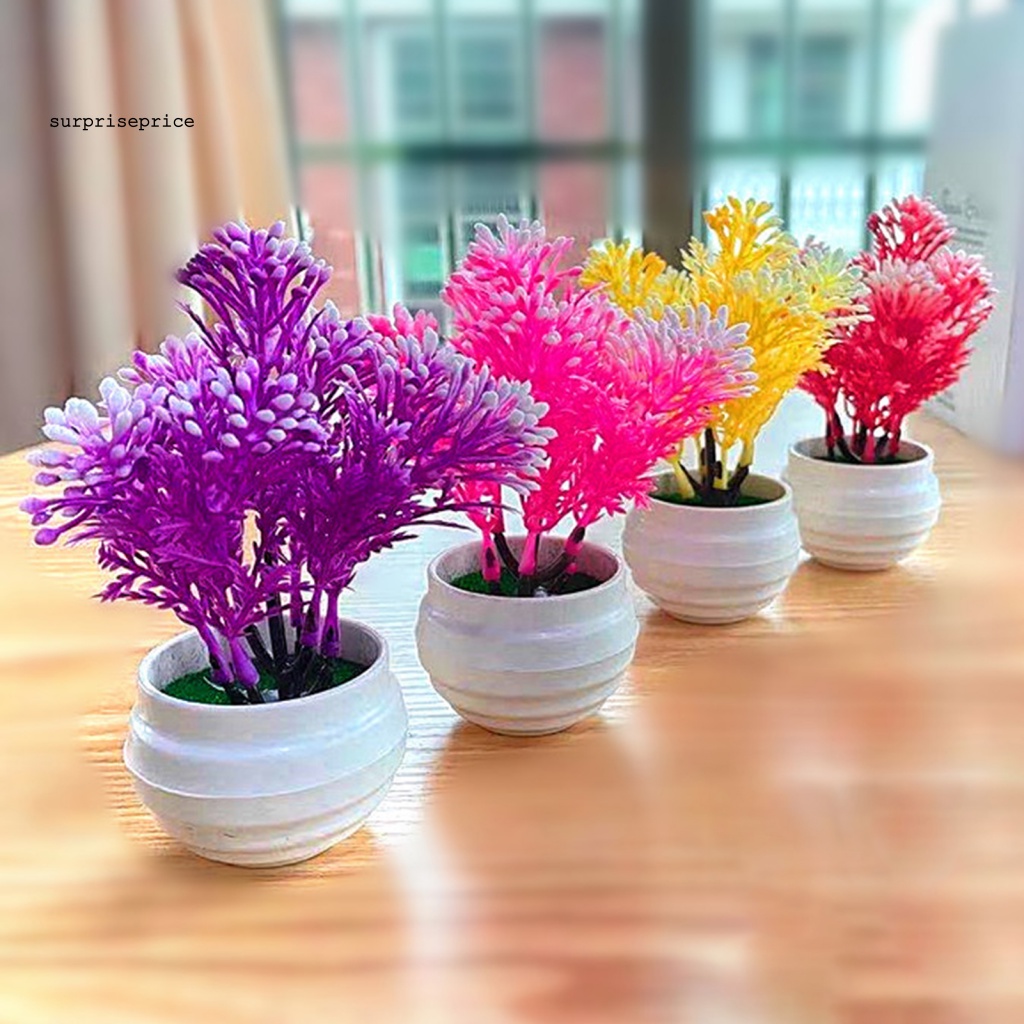 Chậu Hoa Lan Nhân Tạo Bằng Nhựa Để Bàn Trang Trí Nhà Cửa / Sân Vườn