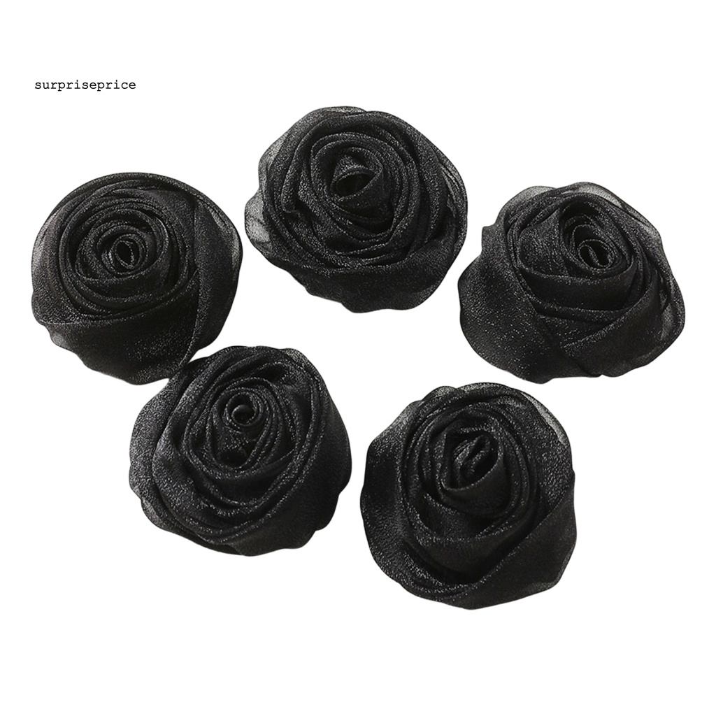 Set 5 Ghim Cài Áo Hình Hoa 3D Không Phai Màu Trang Trí Tiệc