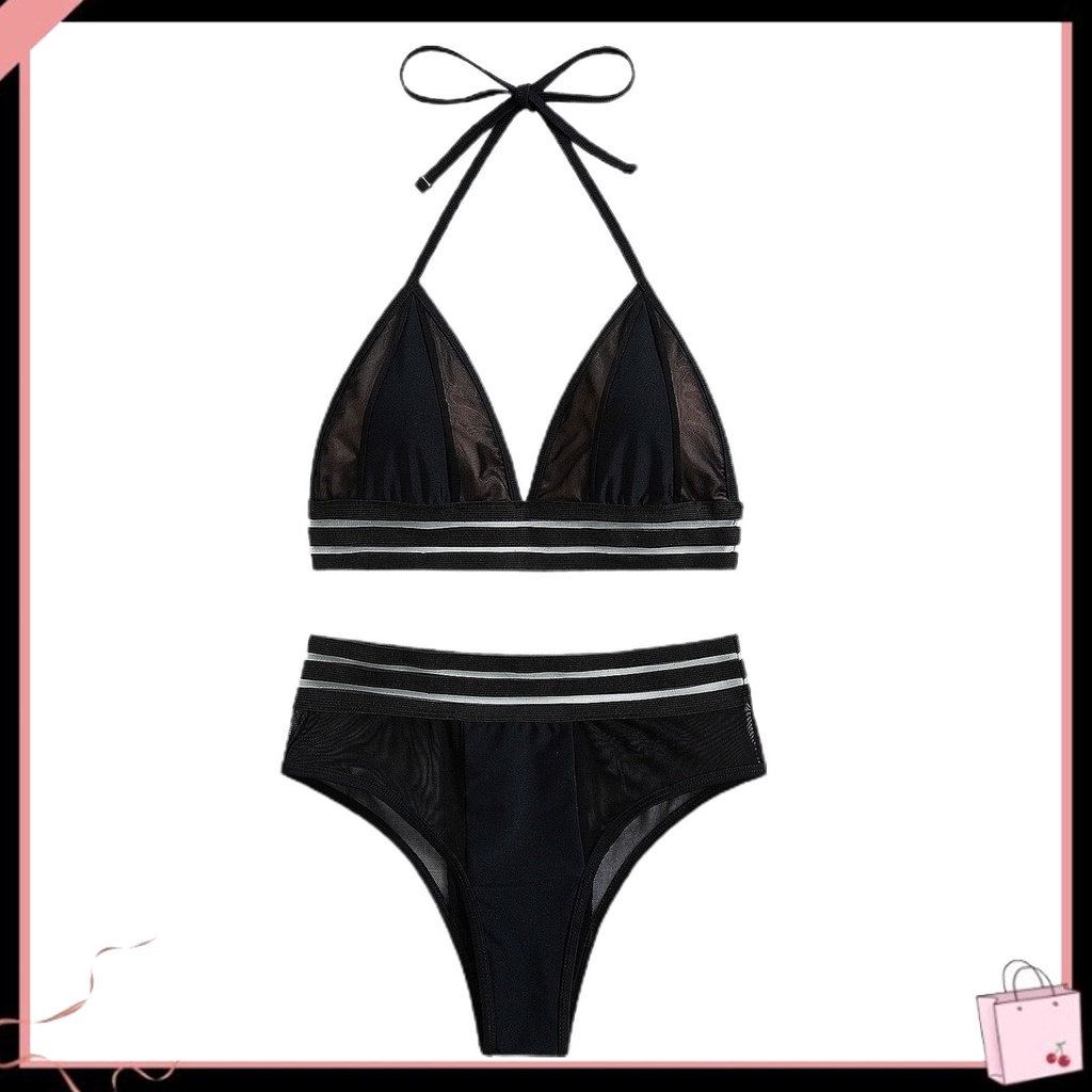 Bộ Bikini 2 Mảnh Hở Lưng Màu Sắc Thời Trang Đi Biển Mùa Hè
