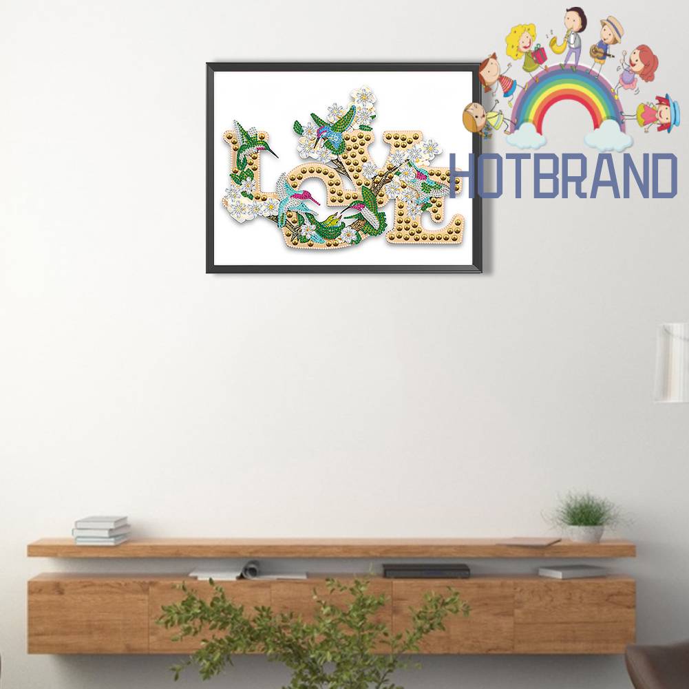 Bộ Tranh Đính Đá 5D Tự Làm Hình Tình Yêu Trang Trí Nhà Cửa