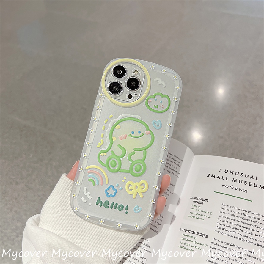 Ốp Điện Thoại Silicone Mềm Trong Suốt Chống Sốc In Hình Khủng Long Cho iPhone 11 12 13 14 Pro Max X Xr Xs 8 7 6 Plus SE 2020