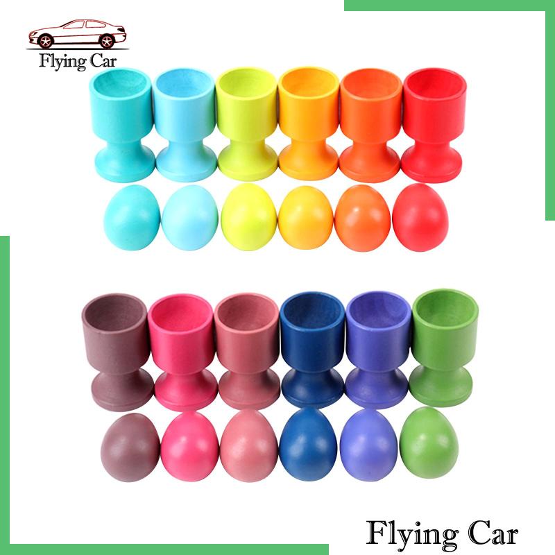 Bộ Đồ Chơi Đếm Trứng Và Cốc Hình Động Cơ Bằng Gỗ Nhiều Màu Sắc Phù Hợp Làm Quà Sinh Nhật Cho Bé Trai