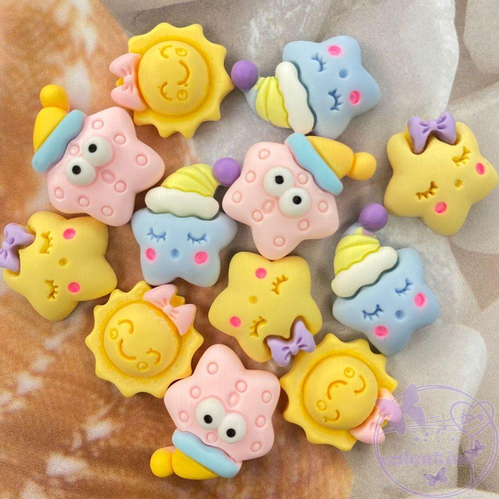 AVALENTINE Bộ 10 Miếng Dán 3D Mini Họa Tiết Hoạt Hình Nhiều Màu Sắc Trang Trí Sổ Tay DIY