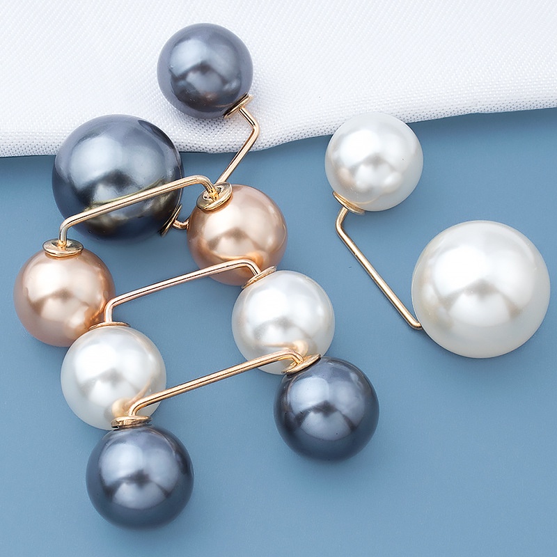 Bộ 2 Nút Cố Định Chân Váy / Áo Khoác Cardigan Đính Ngọc Trai Tròn Thời Trang Hàn Quốc