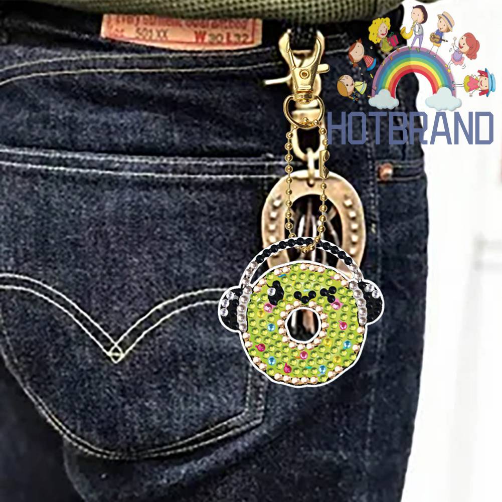 Set 6 Móc Khóa Đính Đá 5D Nghệ Thuật DIY