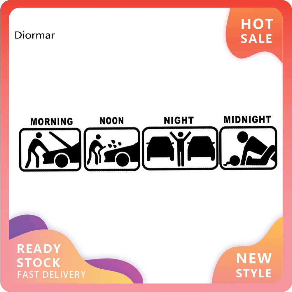 Miếng Dán Trang Trí Xe Hơi Họa Tiết Chữ Vui Nhộn Chống Thấm Nước