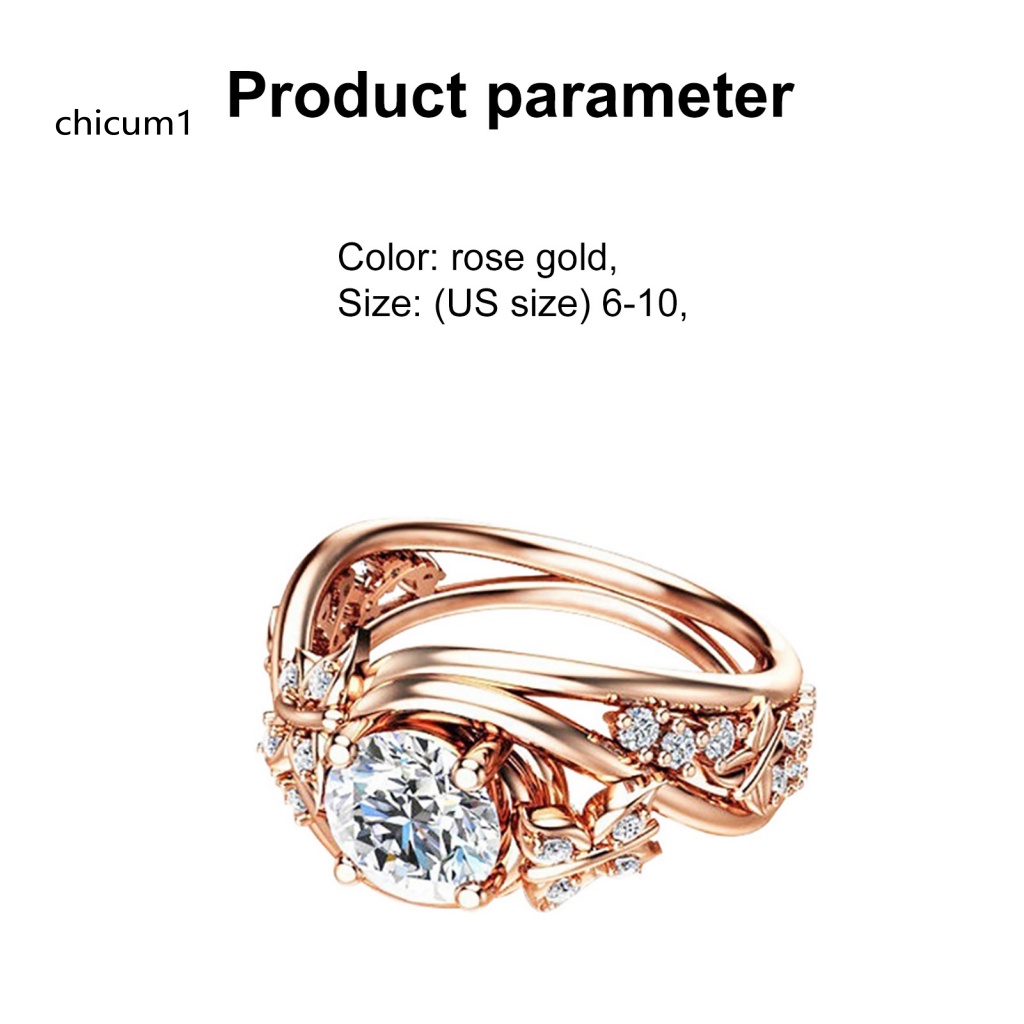 Nhẫn Đính Hôn Thiết Kế Rỗng Hình Bướm Dành Cho Nữ