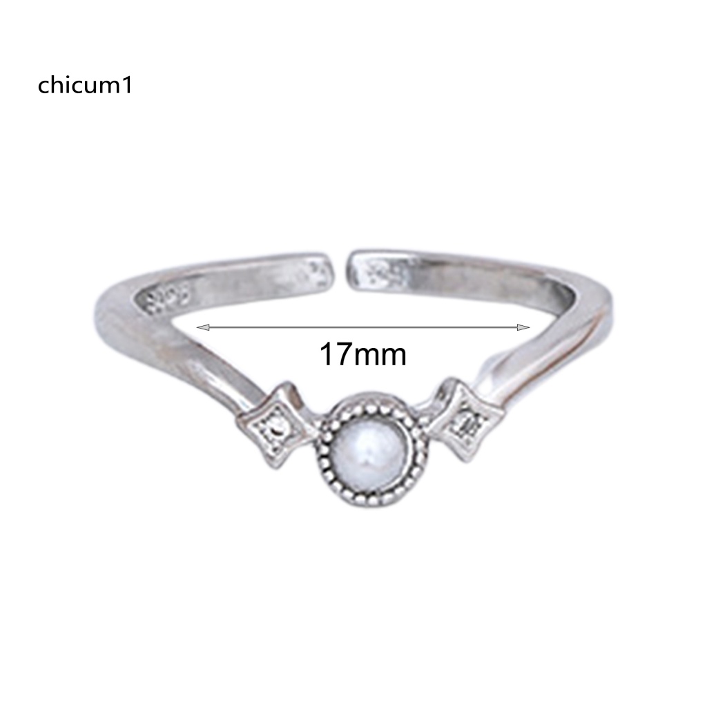 Nhẫn Đồng Đính Ngọc Trai Nhân Tạo Thời Trang Dành Cho Nữ