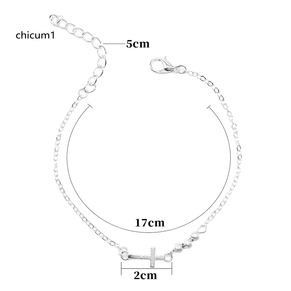 Vòng Tay Chuỗi Hạt Mặt Thánh Giá Thời Trang Cho Nữ