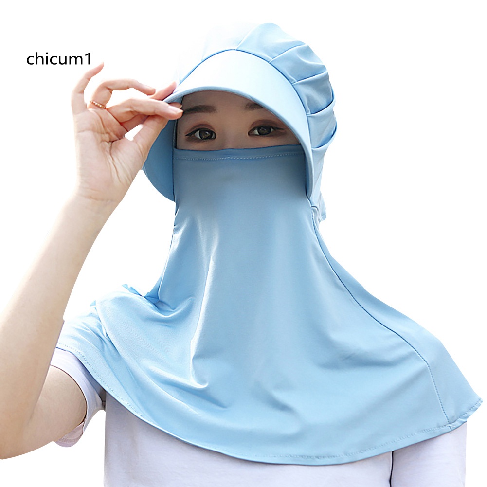 Mũ Che Mặt Vành Rộng Chống Tia UV Màu Trơn Có Thể Gấp Gọn Dành Cho Người Lớn Và Trẻ Em