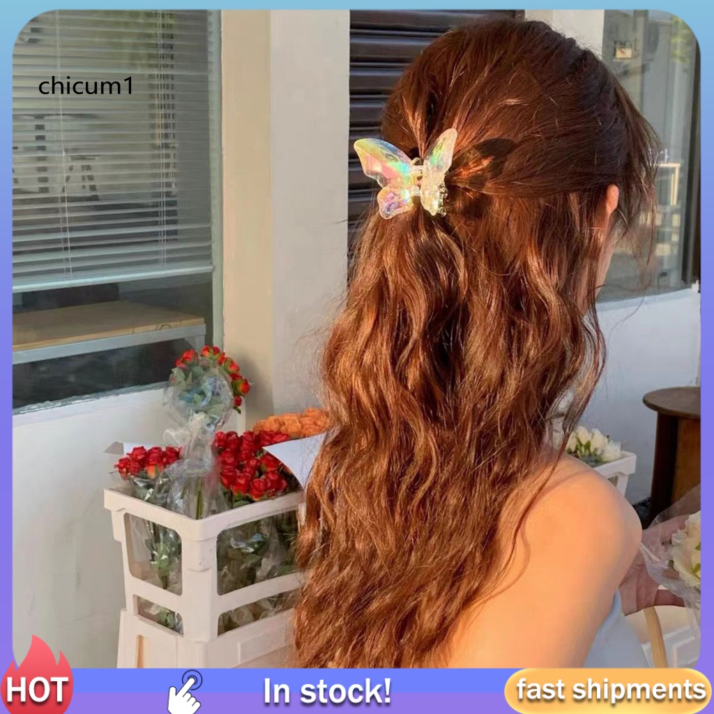 Kẹp Tóc Càng Cua Trong Suốt Đính Pha Lê Giả Cho Nữ