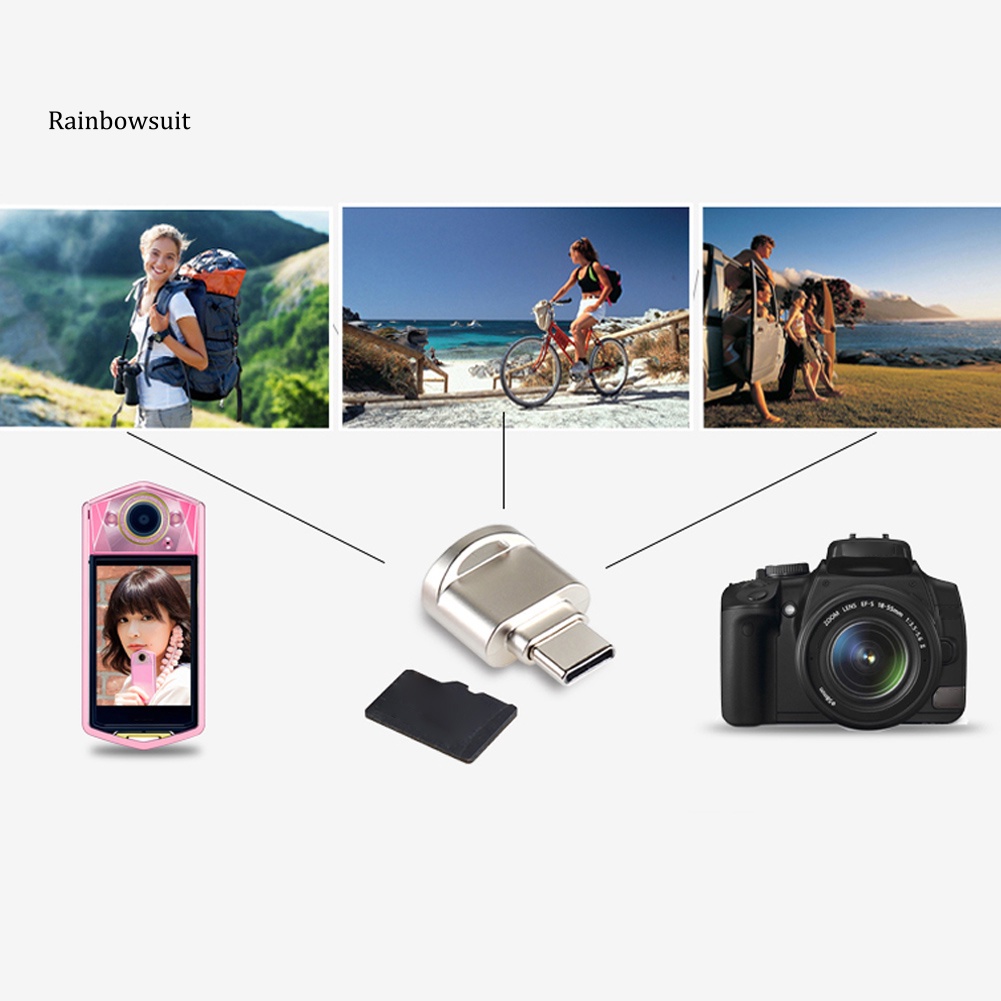 Đầu Đọc Thẻ Nhớ TF Kỹ Thuật Số USB 31 Mini Bằng Kim Loại