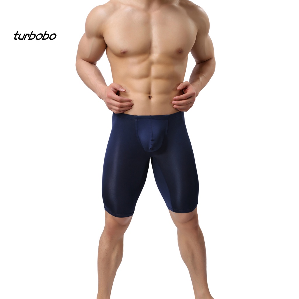 Quần Lót Boxer Thể Thao Chữ U Màu Trơn Siêu Mỏng Không Đường May Co Giãn Tốt Thích Hợp Tập Yoga Cho Nam