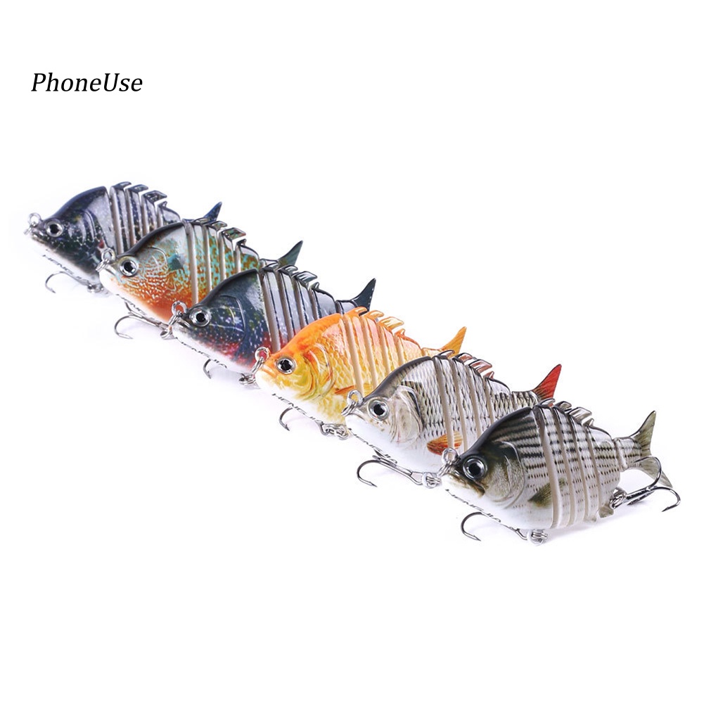 Mồi Giả Nhử Cá 6 Đoạn Bằng PU 635cm 8g Gắn Kèm Móc Câu