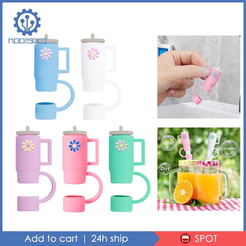 Bộ 5 Ống Hút Có Nắp Đậy Chống Bụi Dễ Dàng Sửa Chữa Và Nắp Đậy Chai Nước