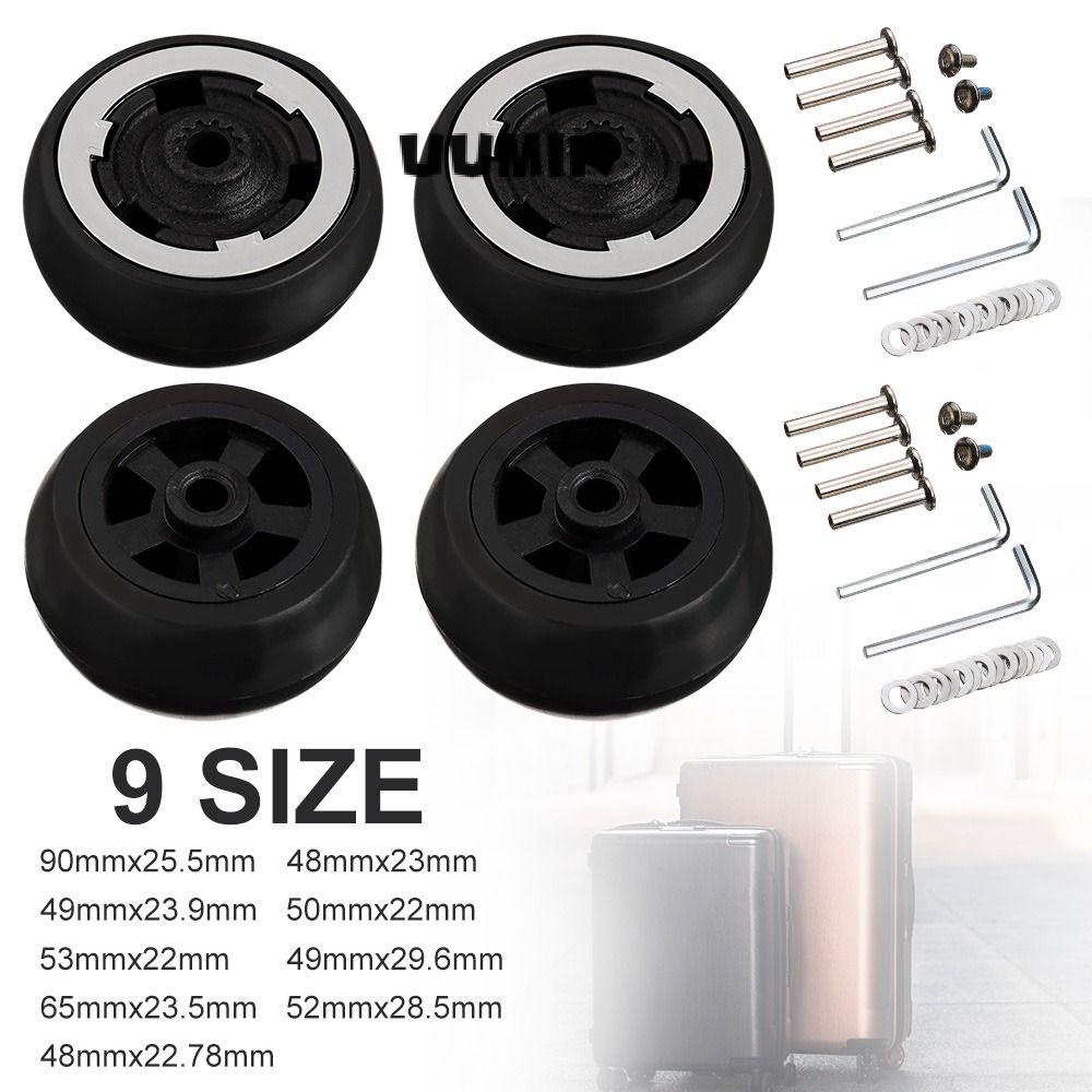 UUMIR Set 2 Bánh Xe Thay Thế Kèm Ốc Vít Cho Vali Hành Lý