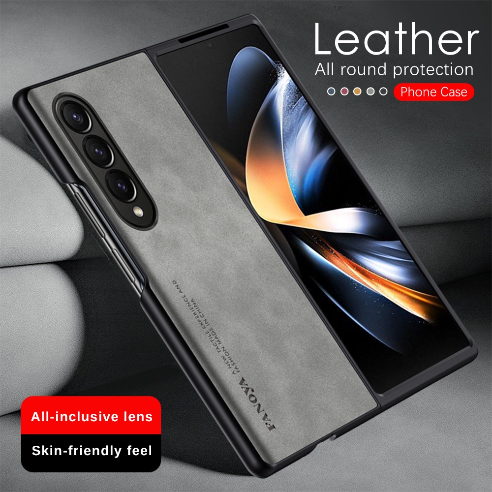 Bao Da Điện Thoại Da Cừu Màu Nhám Cho Samsung Galaxy Z Fold 4 5G Sumsung ZFold4 Z Fold4 Fold3 7.6 "