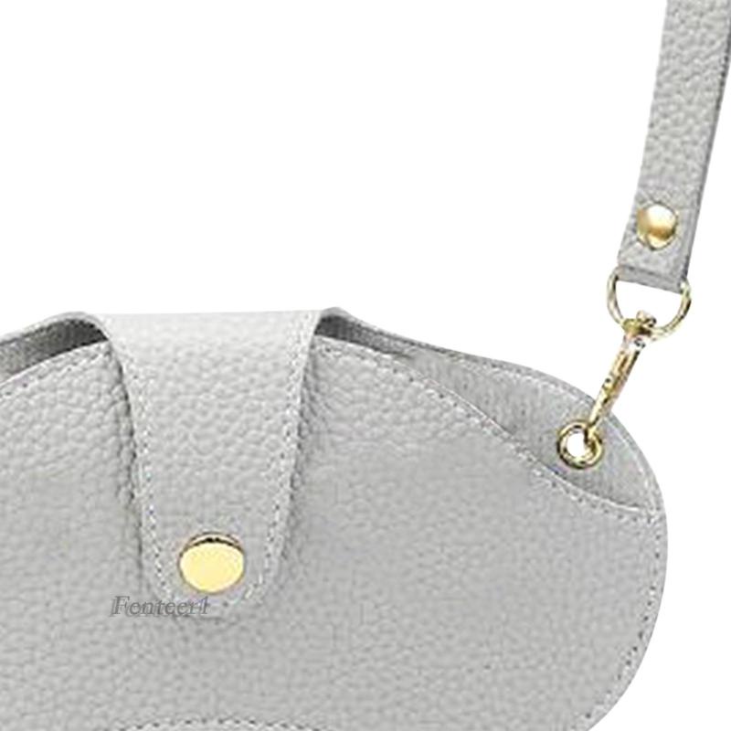 Túi Đựng Mắt Kính Bằng Da PU Có Dây Đeo Cổ Tay Tiện Dụng Khi Đi Du Lịch / Cắm Trại