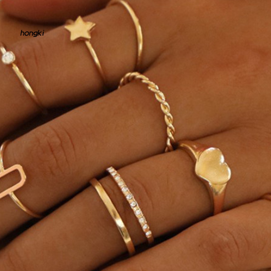 Set 8 NhẫN Đeo GiữA NgóN Xinh XắN