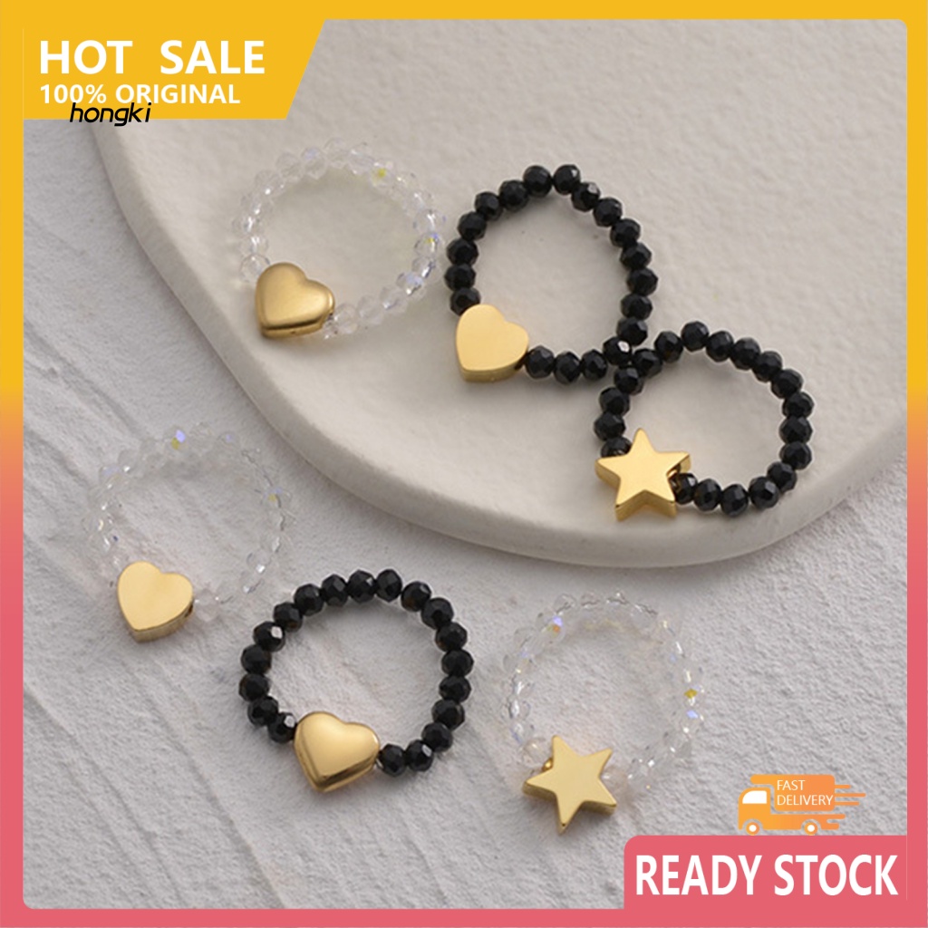 Nhẫn HìNh Ngôi Sao TráI Tim Dễ Thương Thanh LịCh