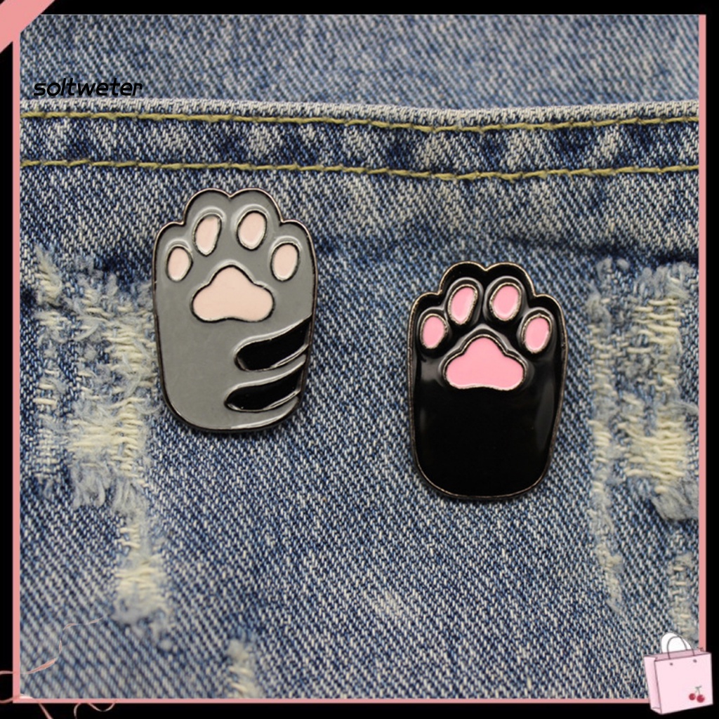 Trâm Cài Áo Hình Dấu Chân Động Vật Hoạt Hình Phong Cách Dành Cho Túi Xách