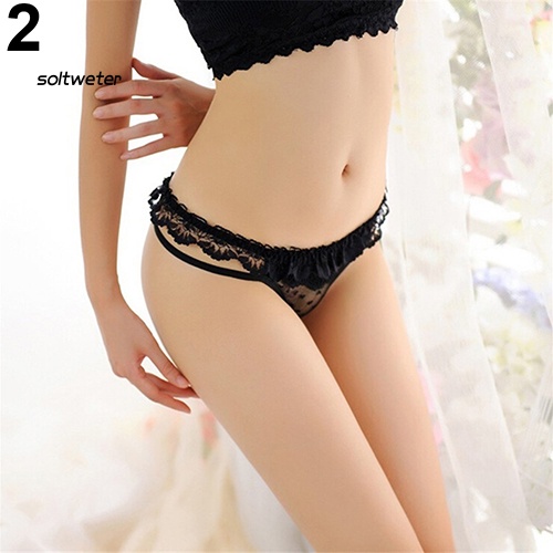 Quần Lót Dây Chữ G Trong Suốt Phối Ren Hình Trái Tim Gợi Cảm Cho Nữ