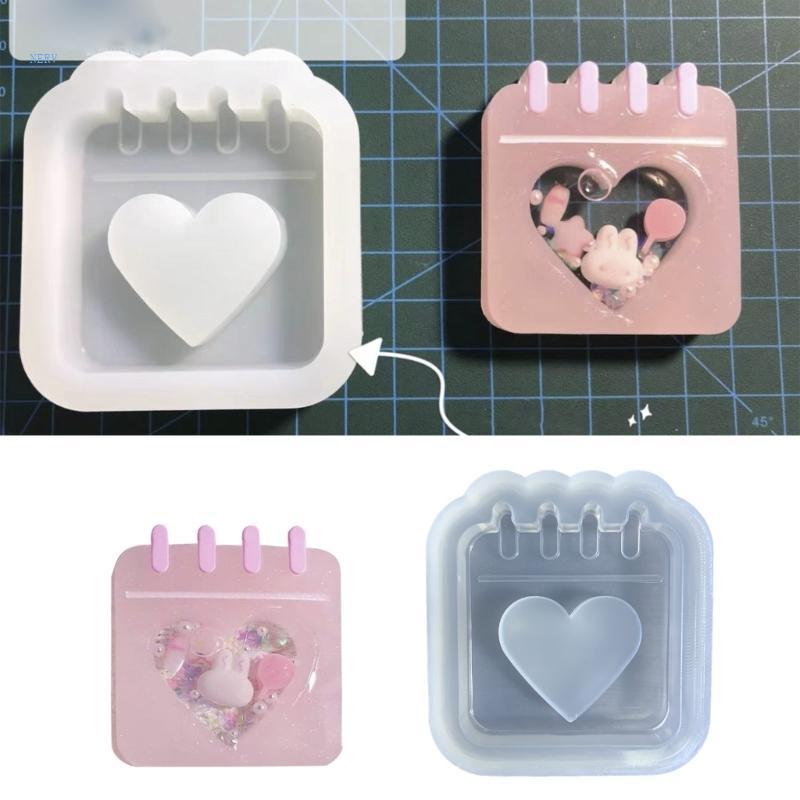 Khuôn Silicone Làm Móc Khóa / Lịch Hình Học DIY