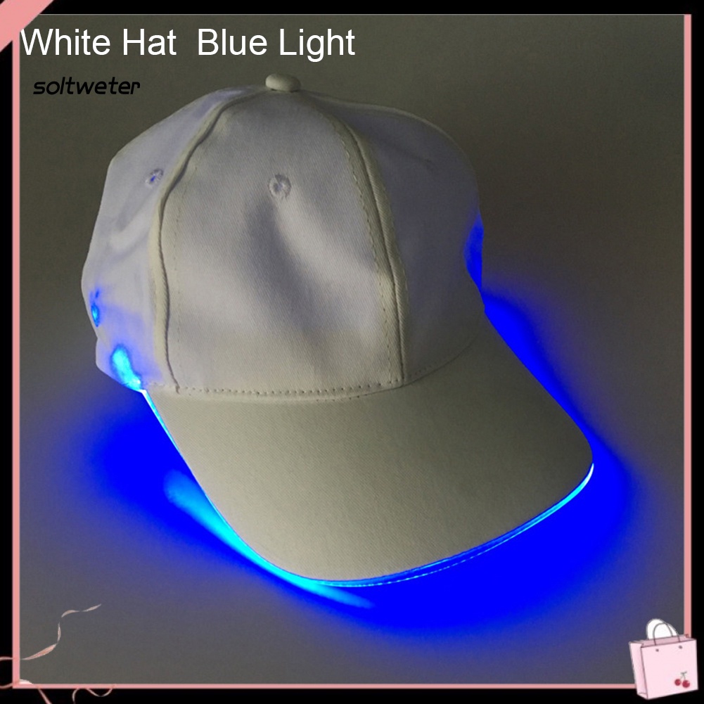 Mũ Lưỡi Trai Màu Trơn Có Đèn LED Phát Sáng Thời Trang Unisex