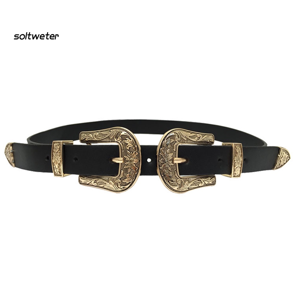 Thắt Lưng Giả Da Phối Đầm Jean Phong Cách Cổ Điển Thời Trang Cho Nữ