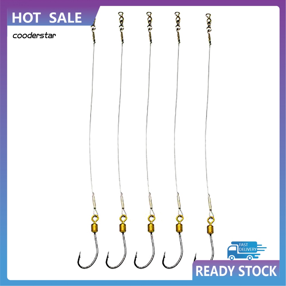 Set 5 Dây Móc Câu Cá Bằng Thép Không Gỉ