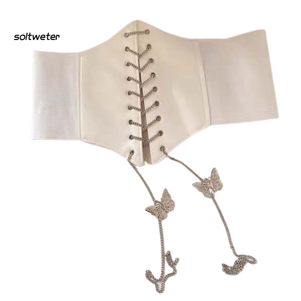 Thắt Lưng Giả Da Bản Rộng Chống Mòn Thời Trang Dự Tiệc Cho Nữ